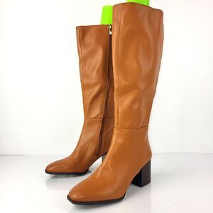 Nordstrom Rack Virginia Tall Boot Block heel Brown Size 6.5 M